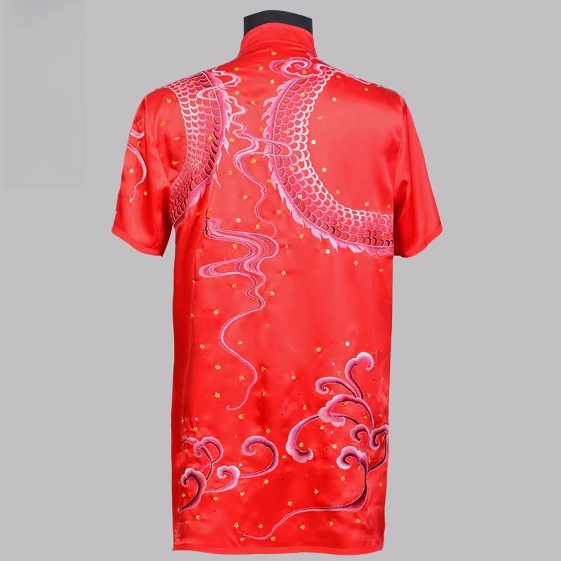 

Custom Martial Arts Uniform Kung Fu Suit with Dragon Embroidery Southern Fist Long Fist Reinforced for KungFu Forms Competition