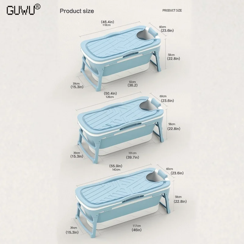 Cordial Shining Folding Adult BathTub Bucket Thicken Plastic Barrel Sweat Steaming Home Bath Tub Spa