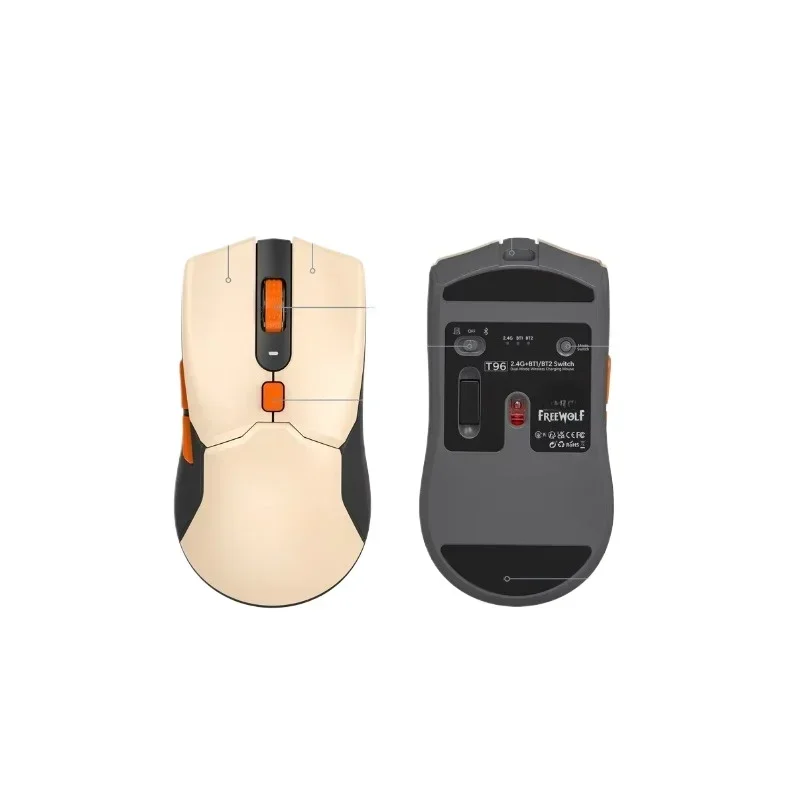 Wolf T96 wireless dual-mode keyboard mouse set electronic sports game BT robot feel keyboard mouse set