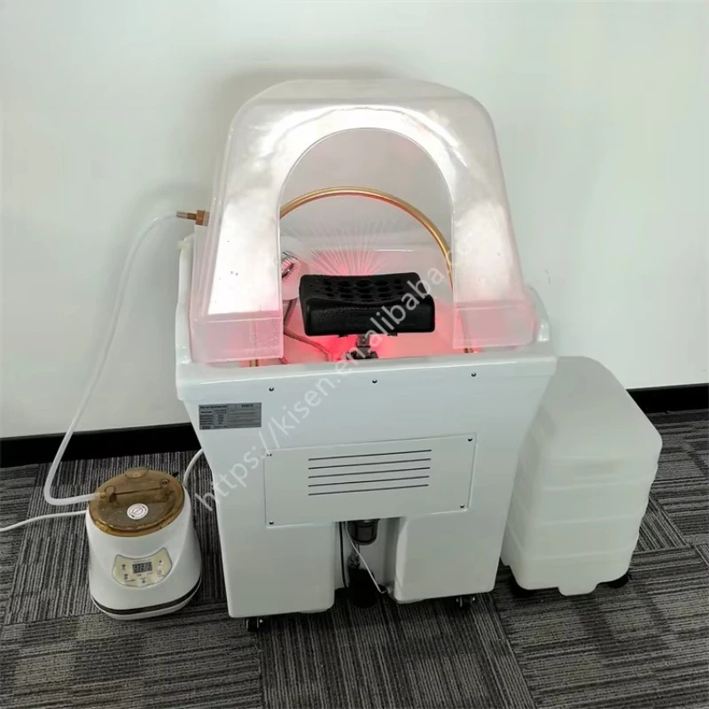 Pipeless Popular Japanese-style Head Therapy Hair Washing Shampoo Basin Sink with Steam Fumigation Water Circulation