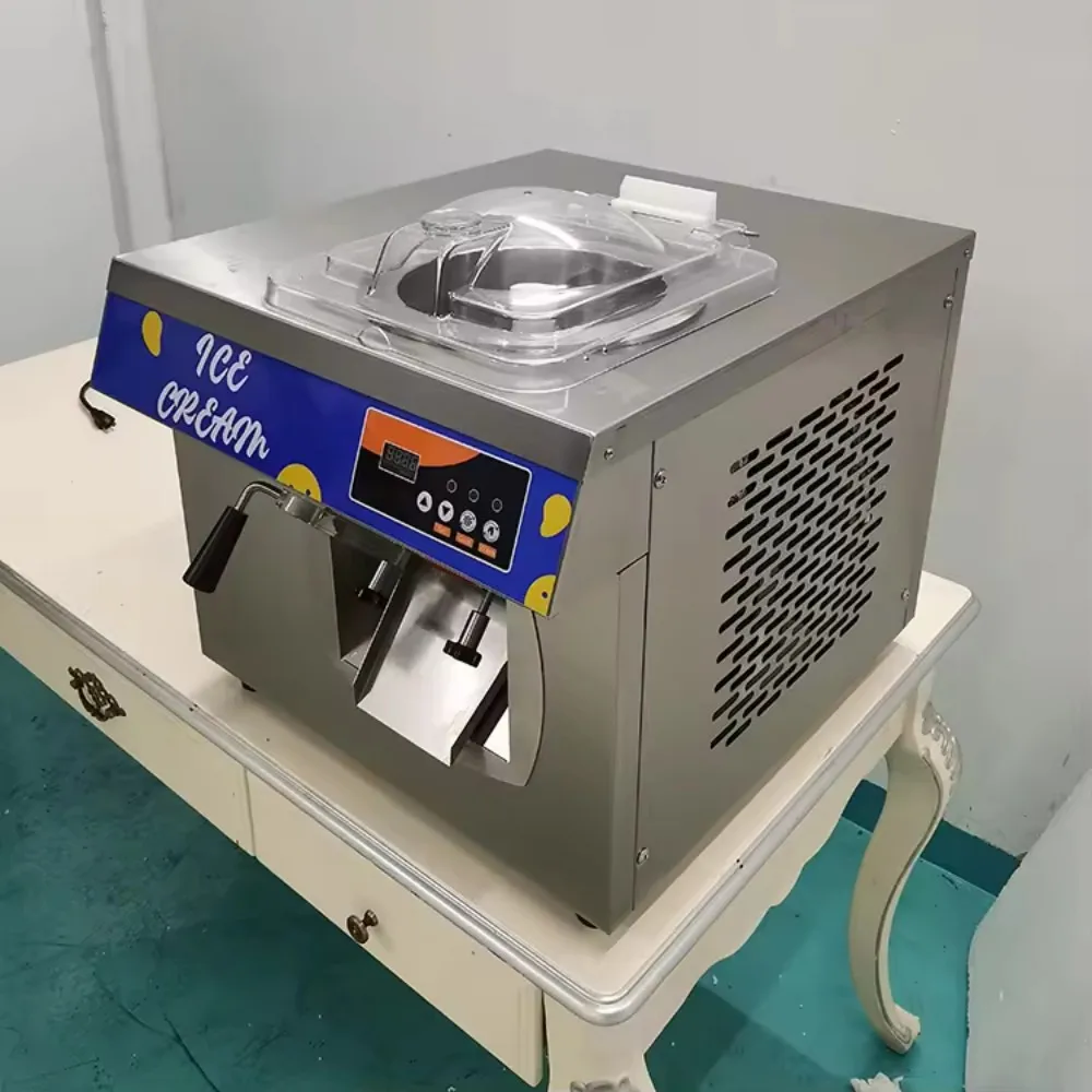 آلة بيع الآيس كريم الناعمة الأوتوماتيكية التجارية لسطح المكتب، محضر الطعام مع مسحوق، الفاكهة، مكونات المياه لمتجر الوجبات الخفيفة