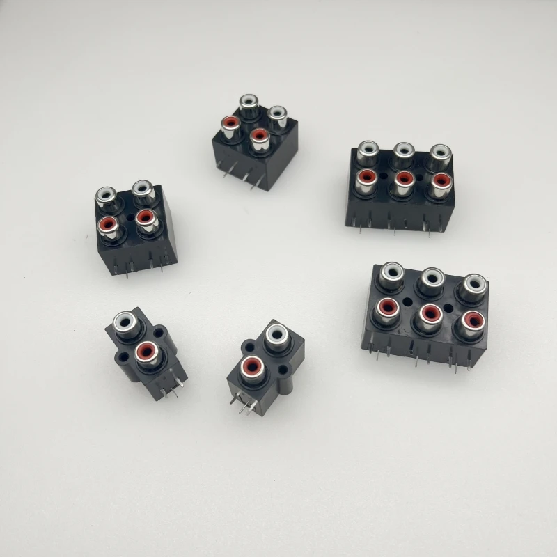 5PCS RCA coaxial lotus socket female socket audio interface AV signal speaker plug audio amplifier interface coaxial socket