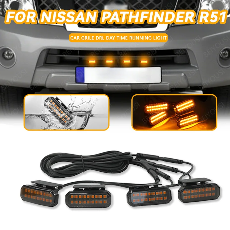 

FOR NISSAN PATHFINDER R51 18 LED Front Grille Light Car Grille LED Lamp Raptor Style RGB Colorful Lamp Kits Wireless Control Lig