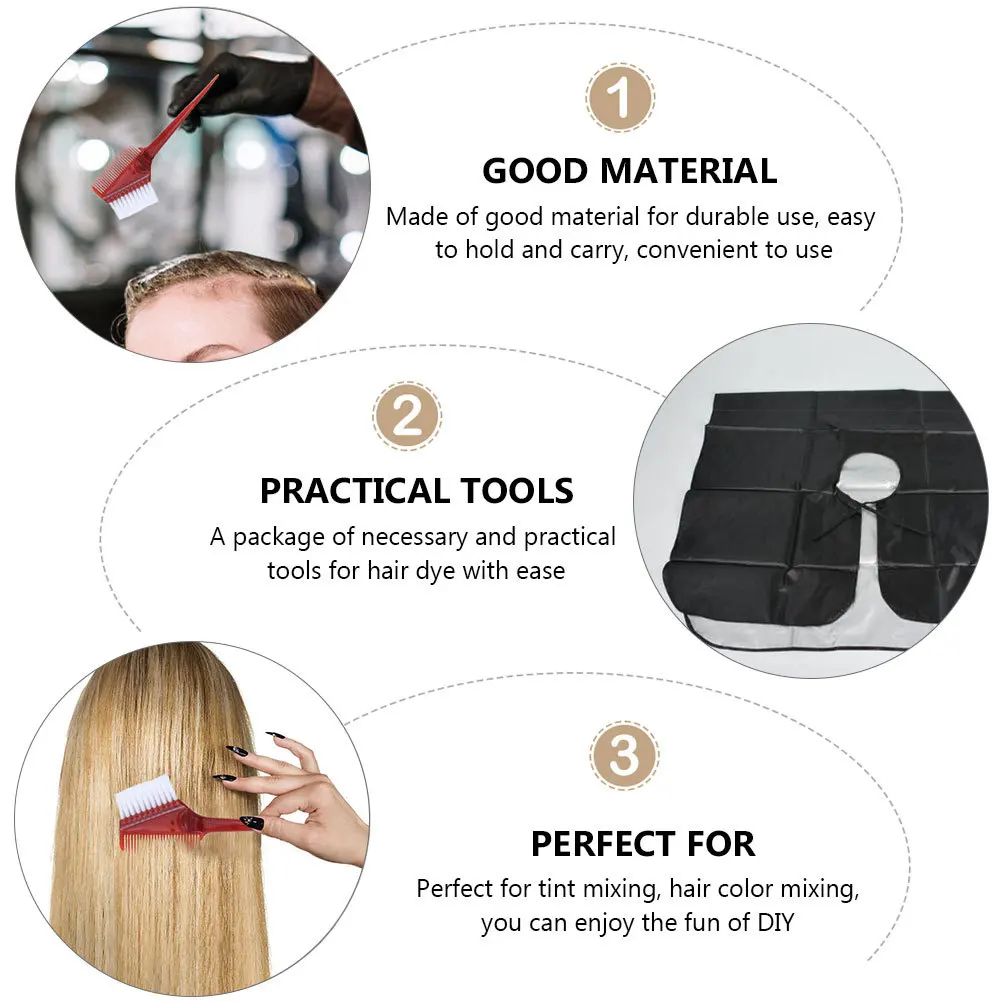

Набор инструментов для окрашивания волос, 12 шт., полный набор красок «сделай сам», с кистью для чаши для смешивания и защитной накидкой для удобства дома