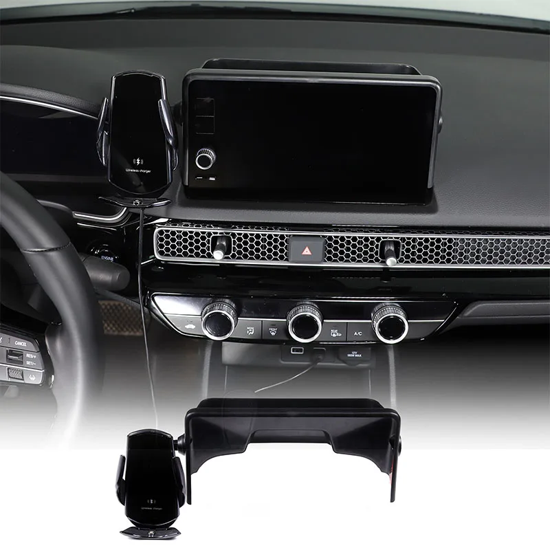 

Car Phone Holder Screen Fixed Navigation Bracket Navigation Screen Rear Storage Box Organize Tray for Honda Civic 11th 2022