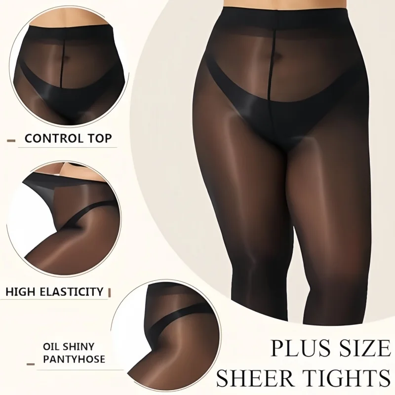 150kg Silk Spring and Autumn Extra Big Size Horse Oil Socks Thin Pantyhose Without Falling Off The Gear Lengthened Fattened