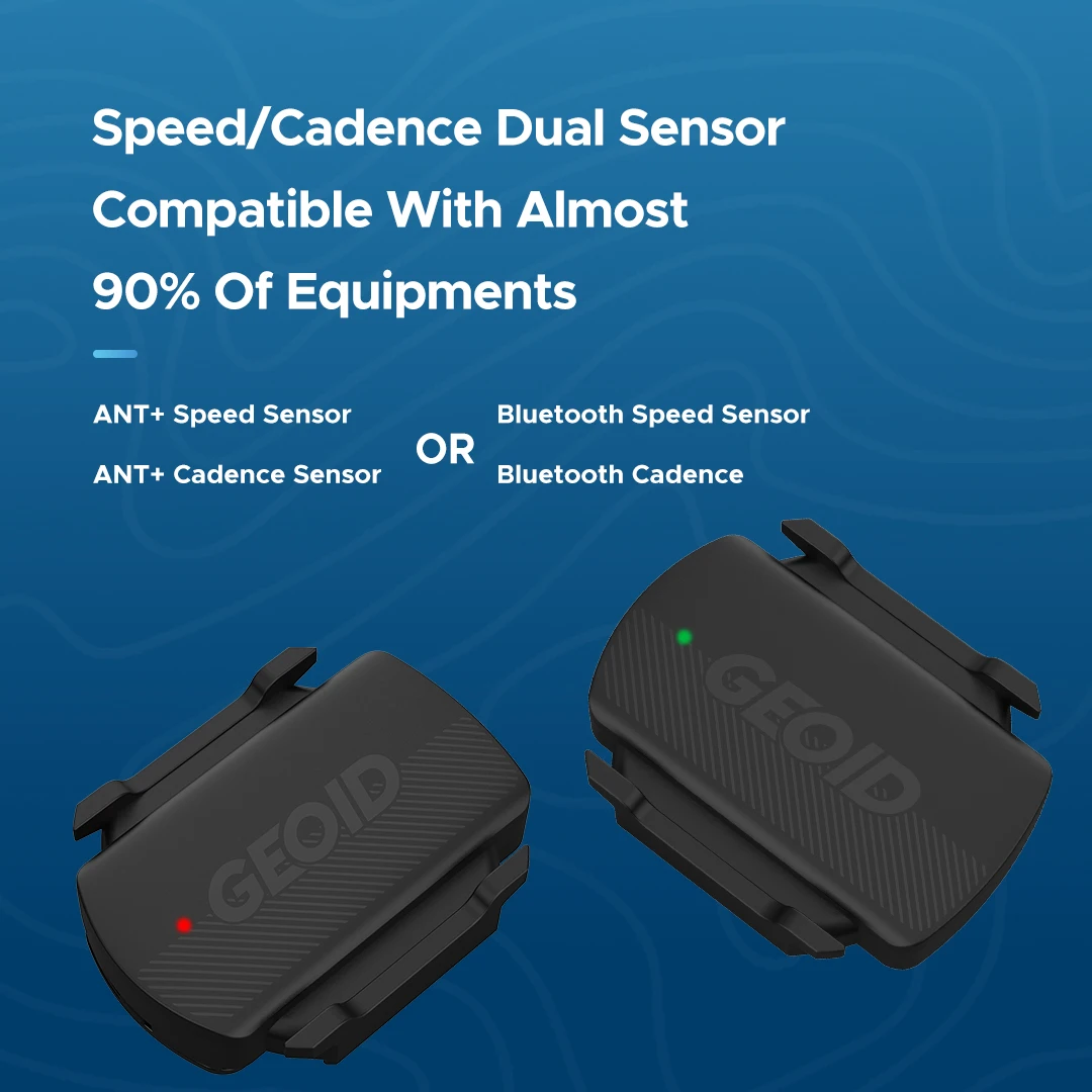 GEOID CS600 Smart Cycling Speed and Cadence Sensor Bluetooth 5.0/ANT+ Dual-Mode Transmission Waterproof Bike Speed Sensor