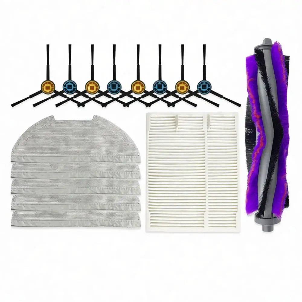 Roller Brush Side Filter Mop Pad Replacement Set For Midea M9 Eureka E10S E20 Plus Robot Vacuum Cleaner Maintenance Tools