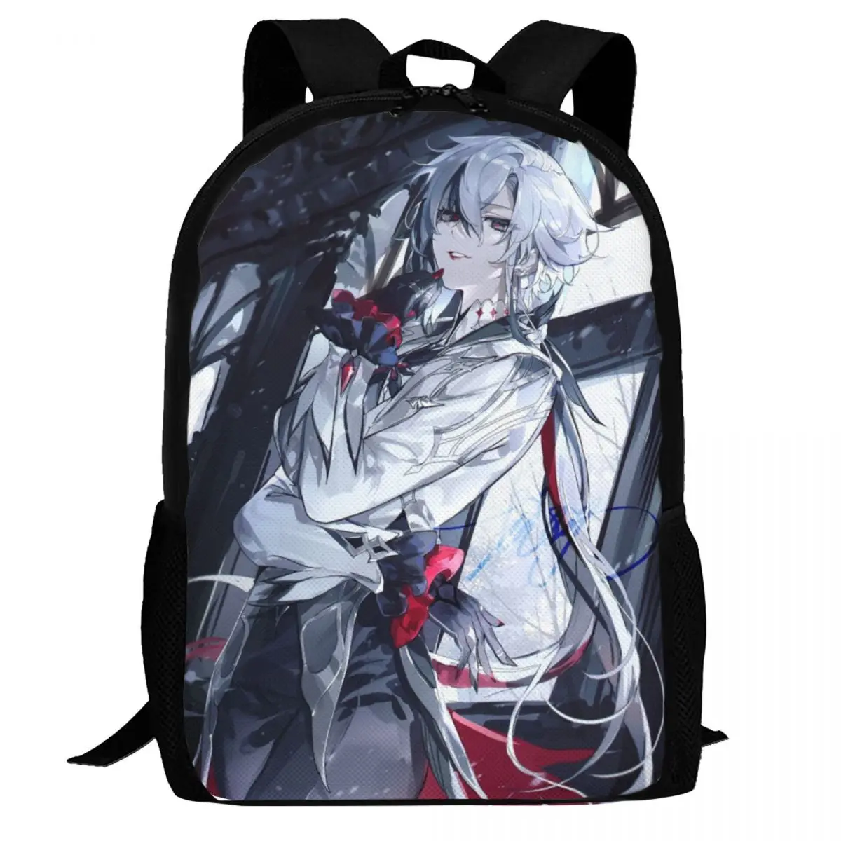 Mochila de Anime Genshin Impact Arlecchino para hombre y mujer, bolsa para ordenador portátil de viaje, bolsa para ordenador escolar y de negocios, regalo