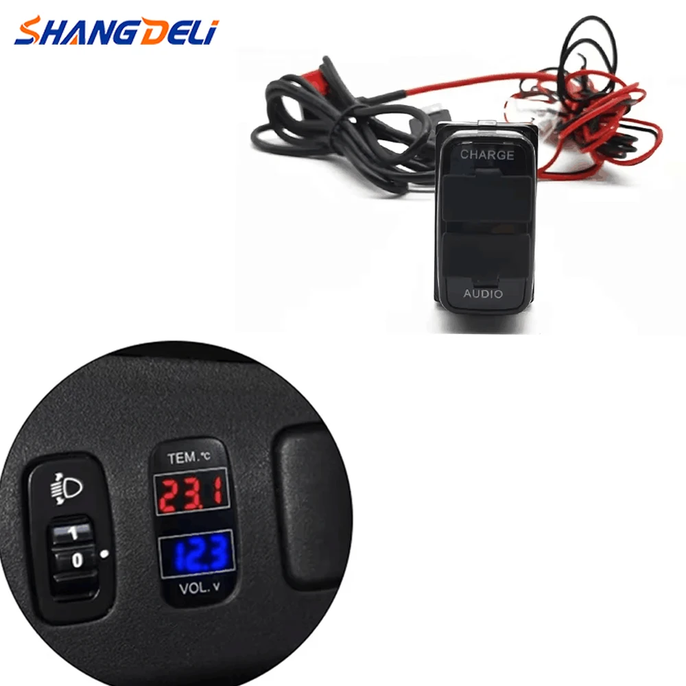 Car QC3.0 USB Port Quick Charger Smartphone Charging Adapter for Mitsubishi Pajero Sport 11-15 Accessories