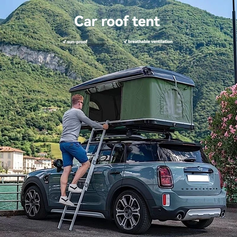 Outdoor Camping Camping Car Roof Tent Road Trip Equipped with Two Hydraulic Fully Automatic Suv Off The Ground Tent