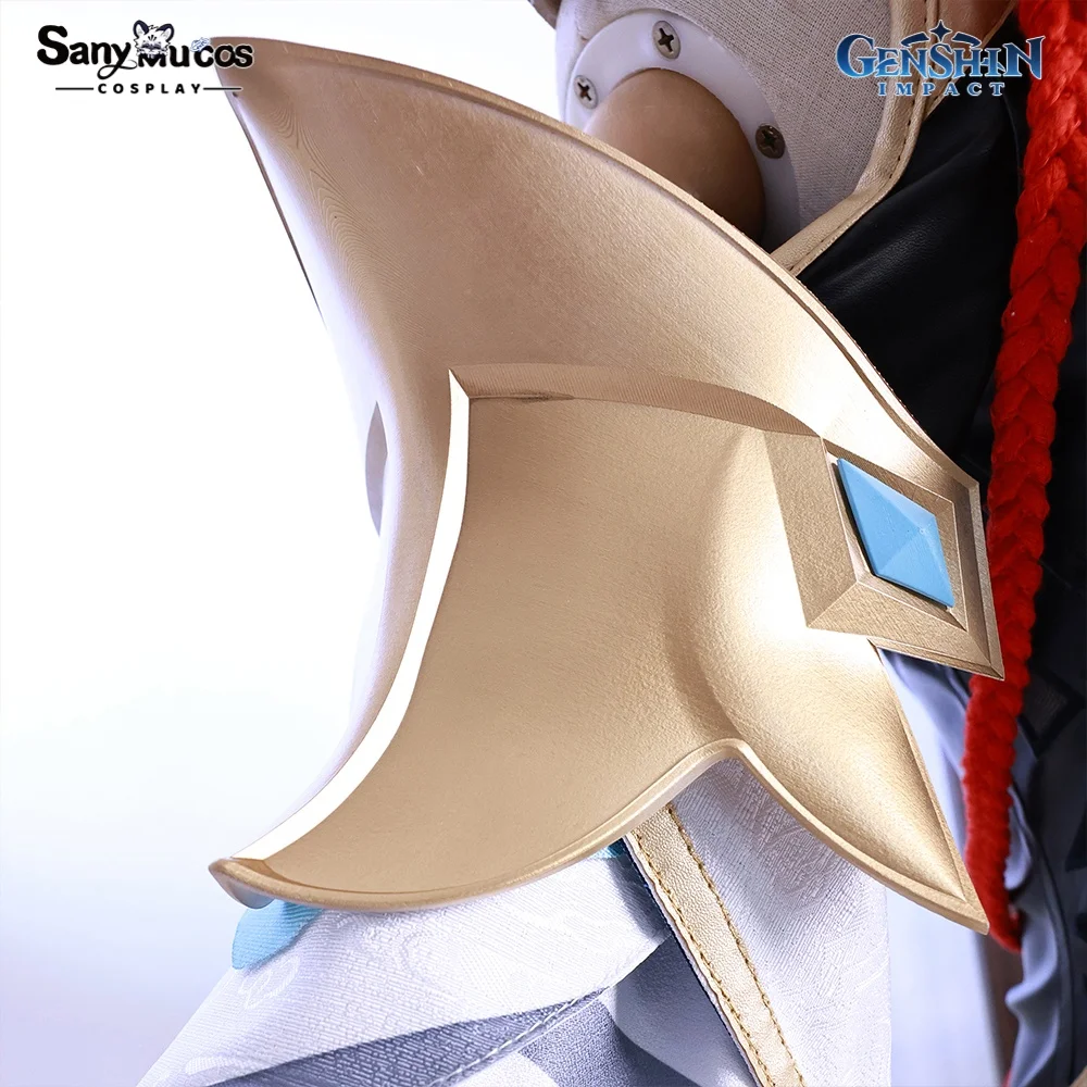 IN MAGAZZINO SanyMuCos Shenhe Cospaly Genshin Impact Shenhe Abito Cospaly Outfit Comic-con Regali di compleanno e vacanze Taglie forti