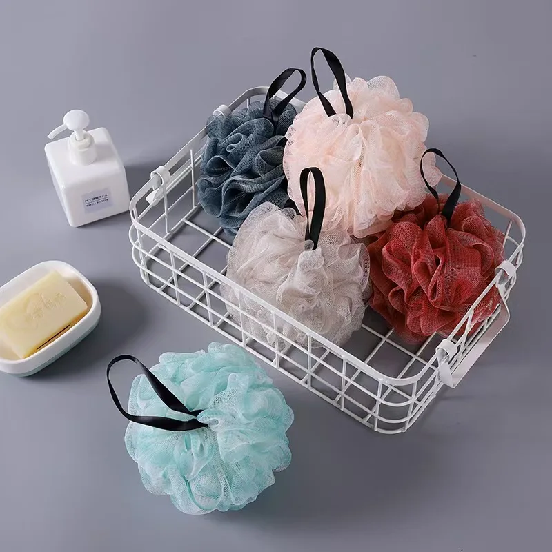 Bath Bubble Ball Large Size Mesh Shower Towel Bathing Wipe Exfoliating Scrubber Body Cleaning Tools Bathroom Accessories