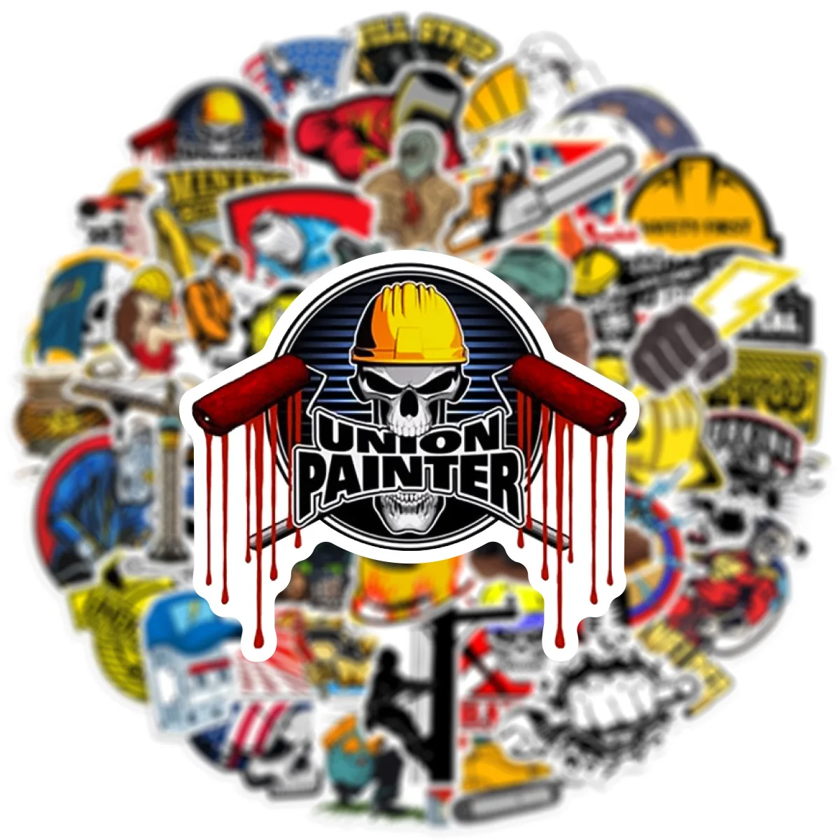 10/25/50pcs Graffiti Workers Stickers Working for DIY Electric Tools Motorcycle Helmet Guitar Laptop Pad Phone Car Suitcase