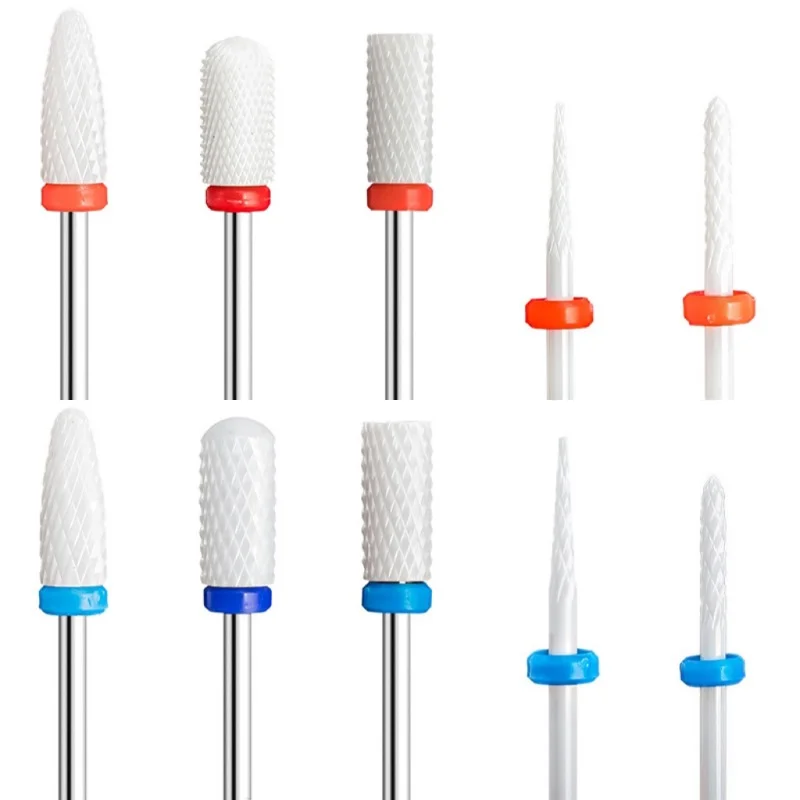 Kit-5 Keramikbohrer, einzelne Keramik-Maisform für Nagelkunst, elektrische Nagelschleifmaschine, Spezialwerkzeuge, Maniküre-Entferner