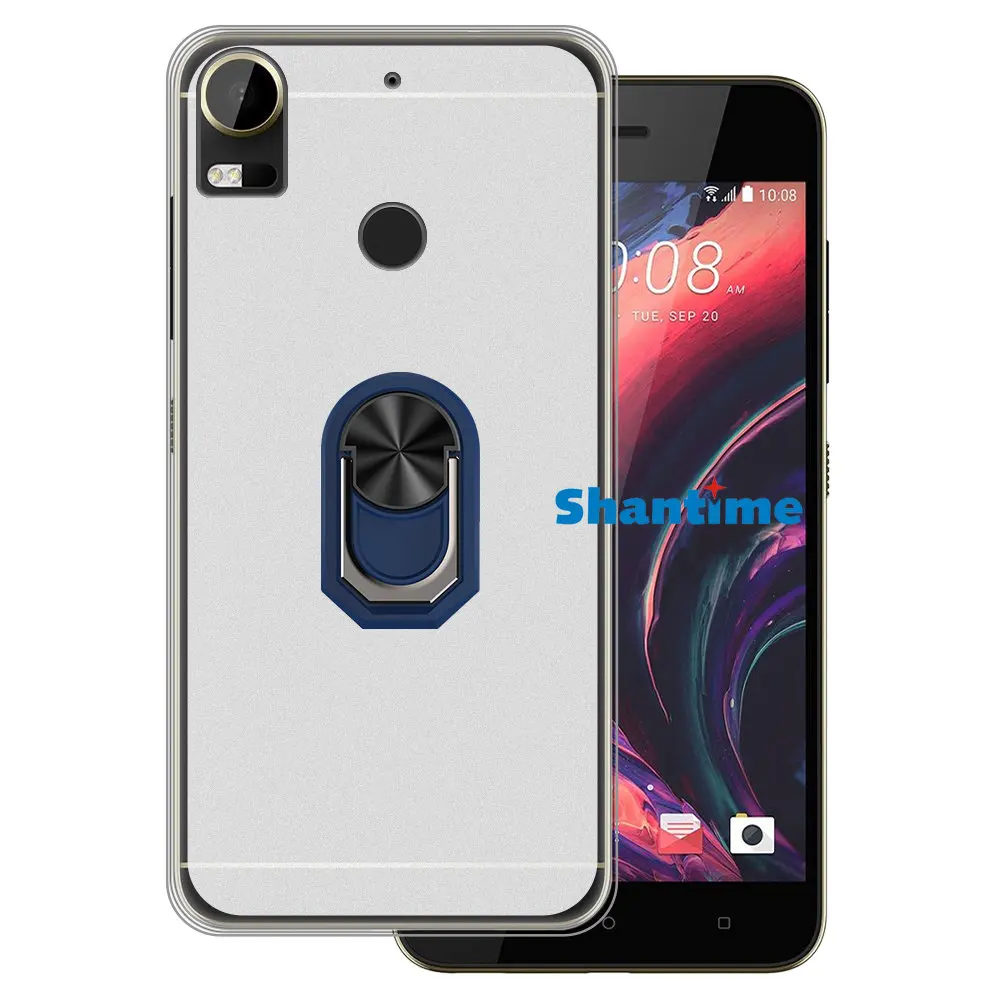 Luxury Shockproof Ring Holder For HTC Desire 10 Pro Case Soft Silicone TPU Protective Holder Cover