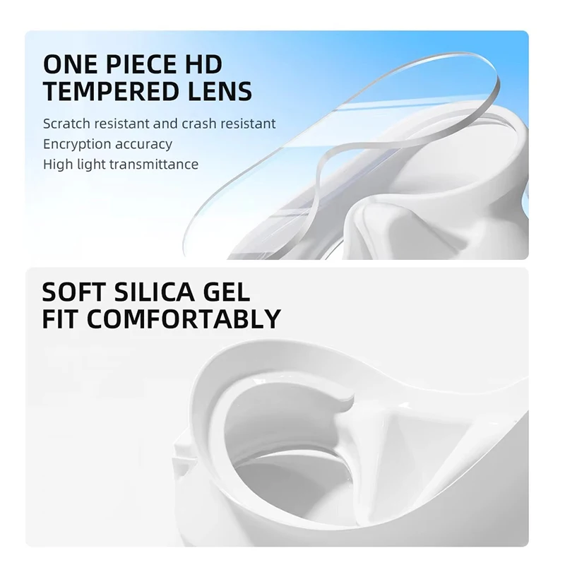 Large Size Snorkeling Mask For Adult - HD Tempered Glass Goggles,Anti-Fog ,Solid-Coloured Frameless,for Snorkel,Diving, Swimming