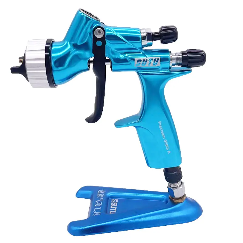 Imagem -01 - Sutu-pistola de Pintura de Alta Atomização Aerógrafo 13 mm Bocal Óleo ou Água à Base de 958g a sutu pistola de pintura de alta atomizacao aerografo 13 mm bocal oleo ou agua a base de 958g a 01