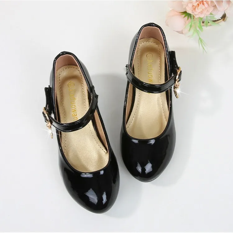 Brand Women Heels Spring New British Child Shoes Child Performance Shoe Child School Shoes Girl Princess Shoe Туфли Для Девочки