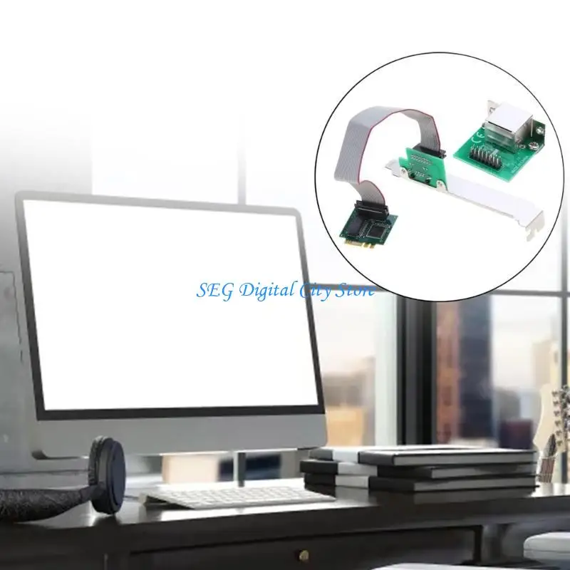 U75B Thẻ RJ45 một cổng PCIE M.2 A+E sang cổng đơn 1000M Card mạng 1000M