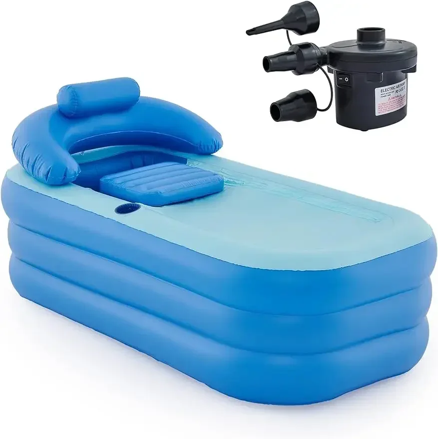 

CO-Z Inflatable Adult Bath Tub, Free-Standing Blow Up Bathtub with Foldable Portable Feature for Adult Spa with Electric