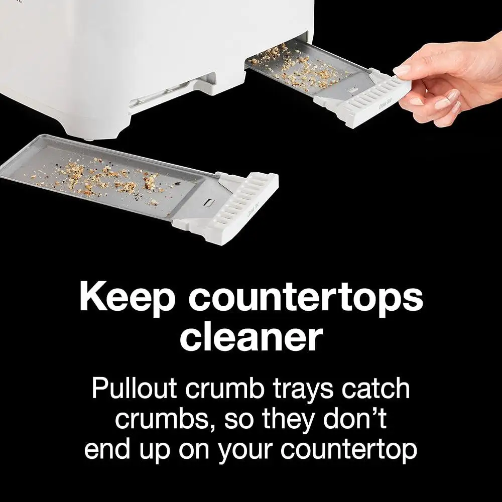 Tostapane a 4 fette Slot extra larghi Spegnimento automatico Toast Boost Shade Selector Vassoio briciole Design Cool Touch