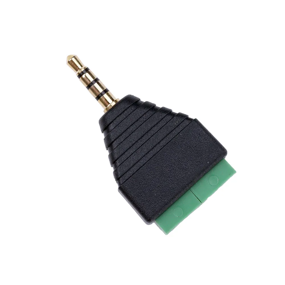 Conector sin soldadura estéreo de cuatro polos, Conector de Audio a Terminal, 100 piezas, 3,5mm