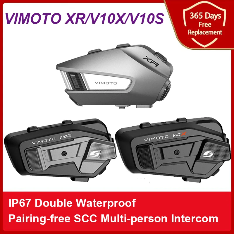 New Vimoto XR V10S V10X Motorcycle Helmet Bluetooth Intercom Headset Intelligent Noise Reduction Intelligent Interaction Music