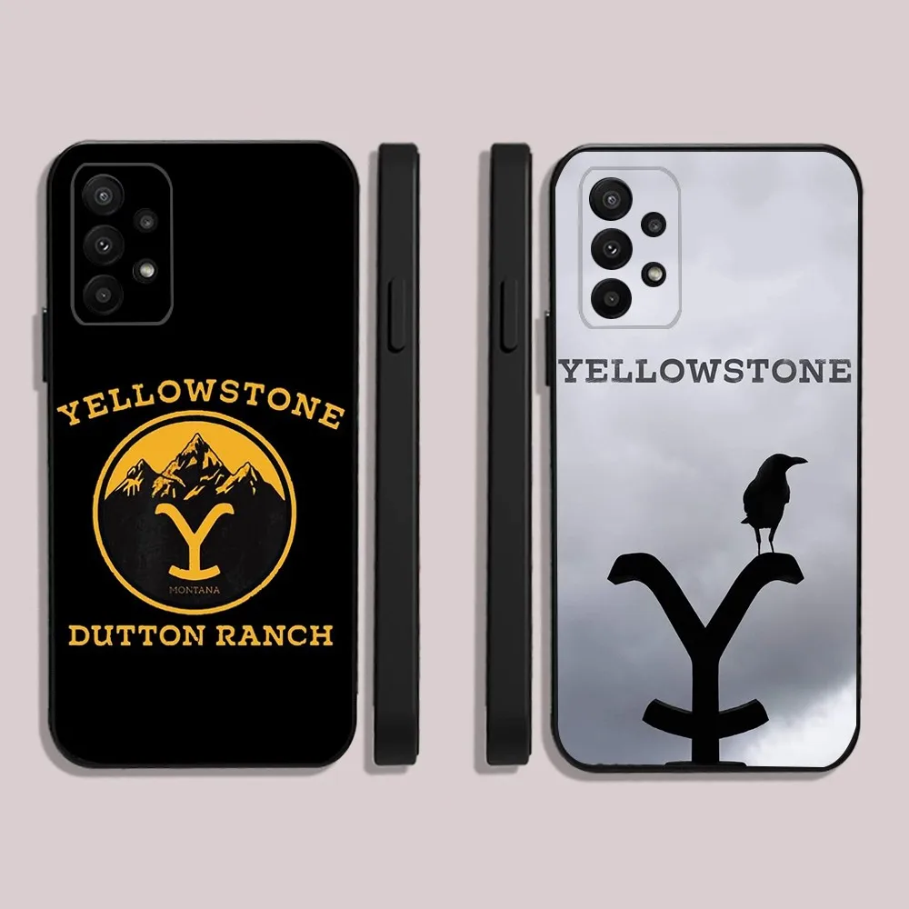 

TV Series Y-YellowstoneS Phone Case For Samsung S24,23,22,30,21,10,9,Ultra,Plus,Lite,FE,5G Black Soft Case