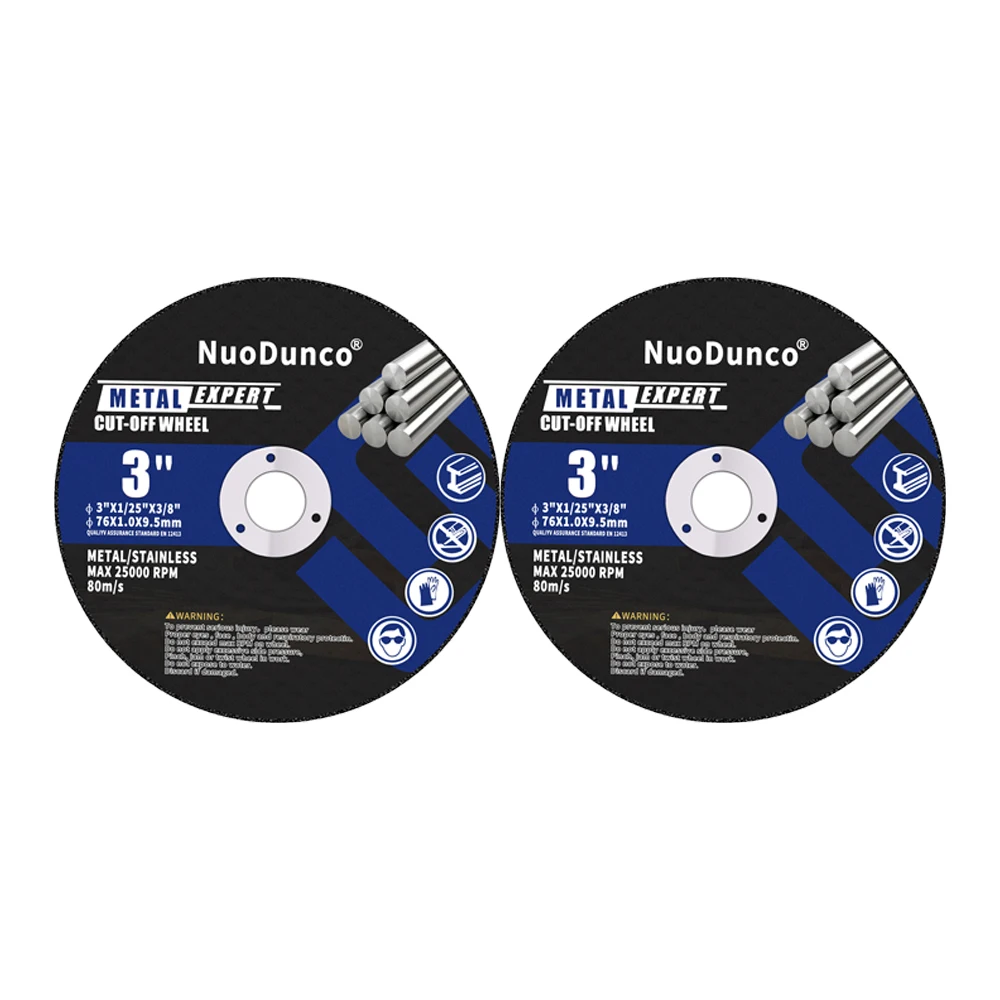 76 mm Metall-Trennscheibe für Winkelschleifer, 9,5 mm Bohrung, Trennscheibe, Edelstahl, Schleifen, Schleifen, Sägeblatt für Metall