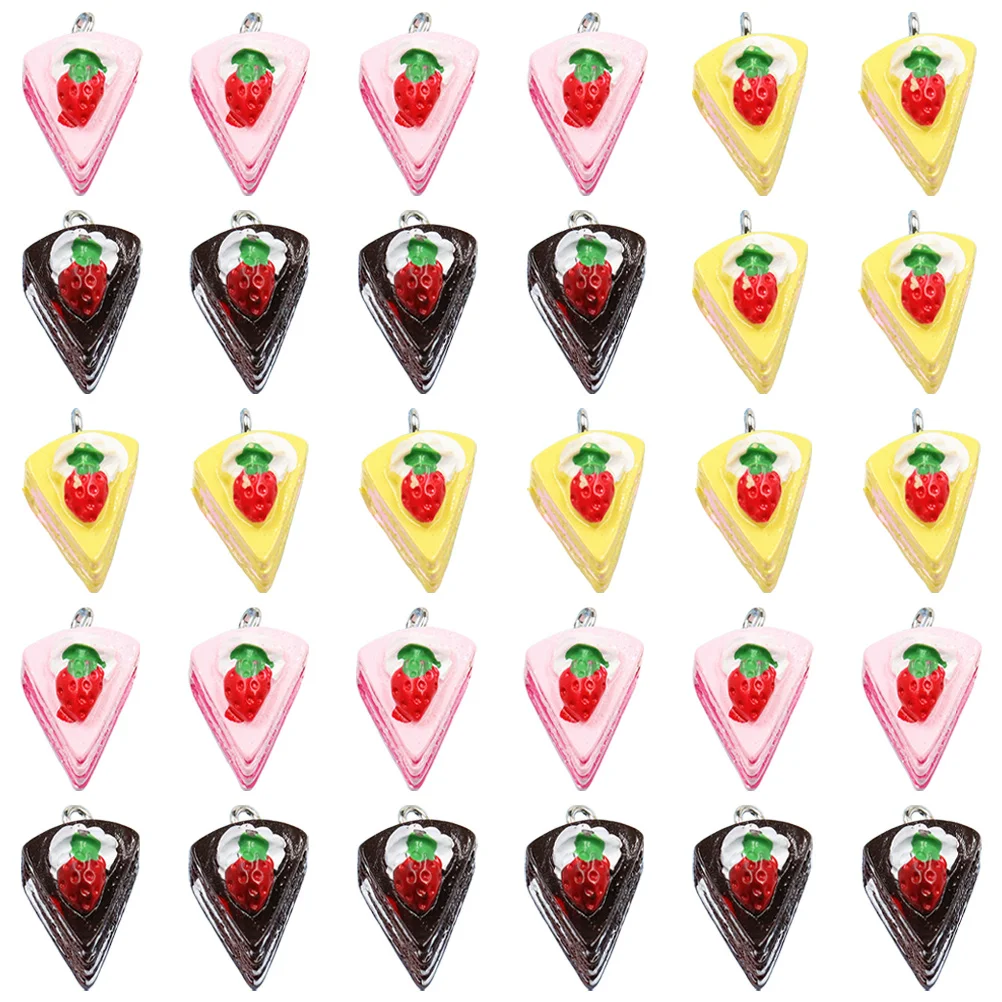

30Pcs Simulation Cake Charms Pendant for DIY Necklace Earring Keychain Handicraft Accessories Cake Charms DIY Fish Ornaments