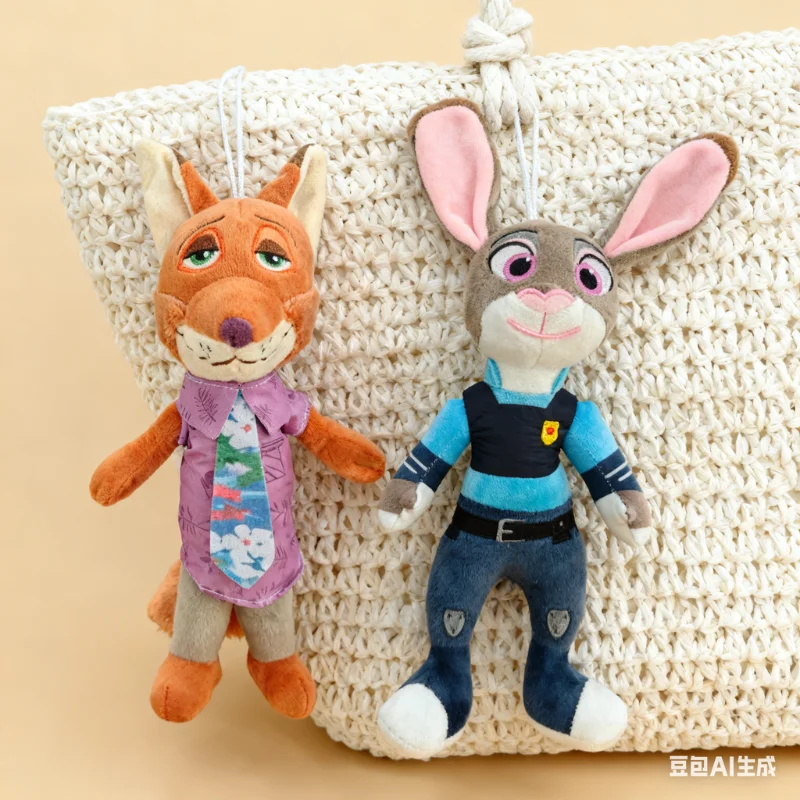 Juguetes calientes Disney Zootopia dibujos animados Anime película juguete de peluche zorro Nick Wilde conejo Judy Hopps muñeca animales de peluche suaves regalos de navidad ﻿