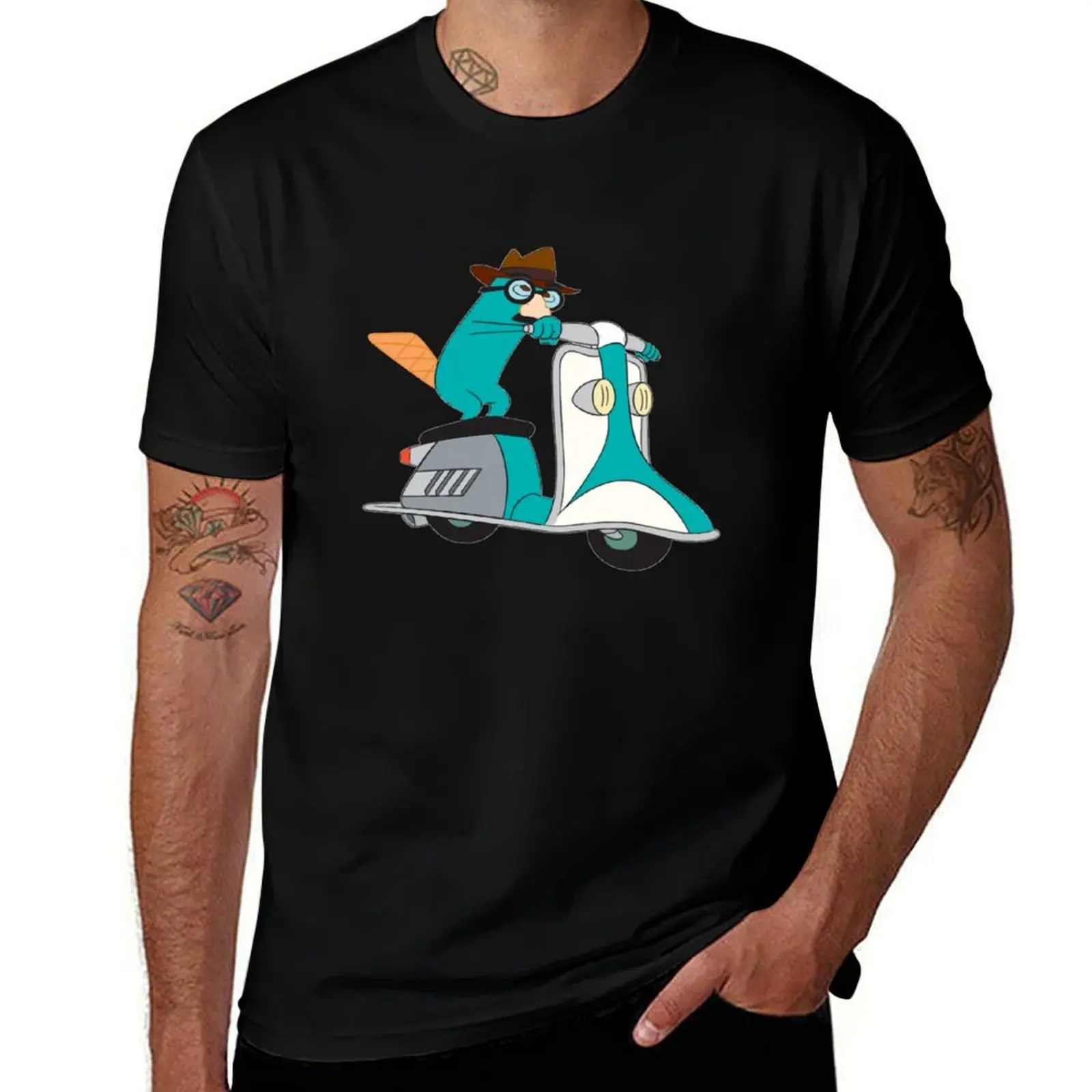 

Футболка Perry The Platypus для мальчика, рубашки с рисунком, одежда, летние топы, мужские рубашки для тренировок
