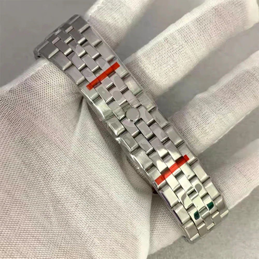 Часы NH35 по индивидуальному заказу, мужские автоматические механические часы, водонепроницаемые, с сапфировым стеклом, ремешок из нержавеющей стали, модные часы 39,5 мм