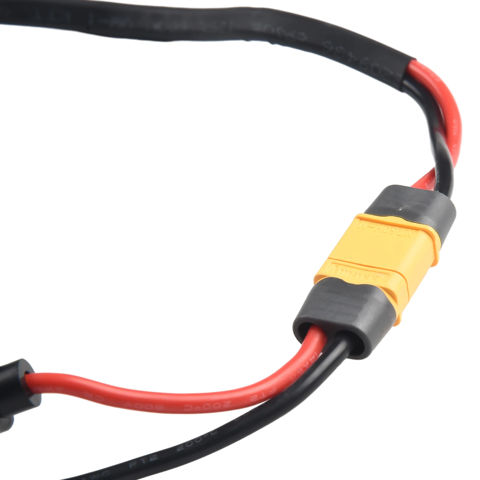 Ebike Lithium Battery Power Cable 14AWG Discharge Wire High Temperature Resistance Controller Fuse Silicone Power Cord