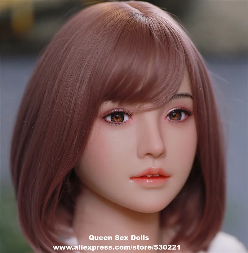 JYDOLL Implanted Hair Eyelash And Eyebrow Real Silicone Sex Dolls Head For Real Sized Huge Breast Big Ass Vagina TPE Adult Doll