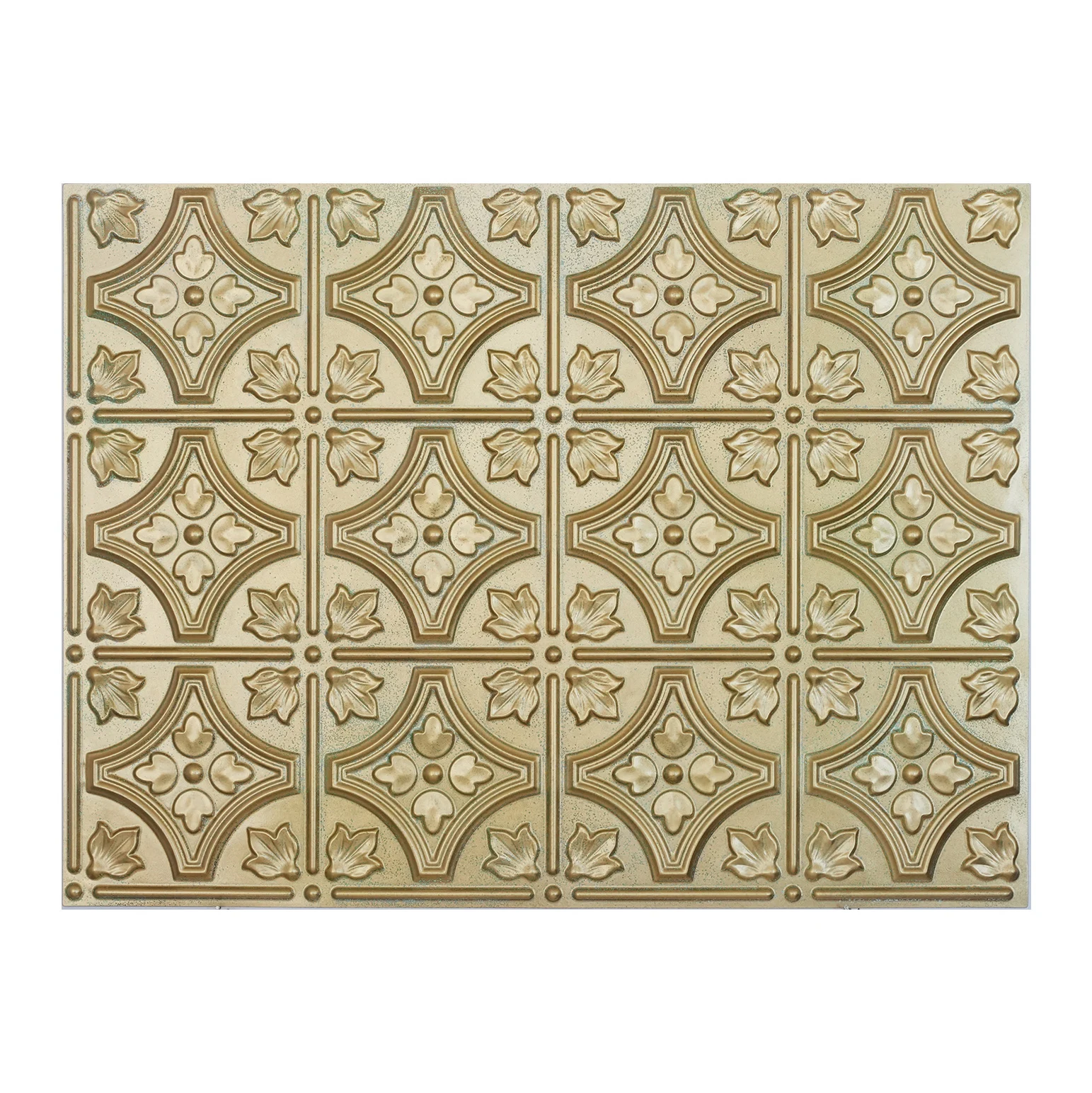 Pressed Tin Ceiling Tile, 3D embossed wall panels, PLB10 Brass verdigris 10pcs/lot