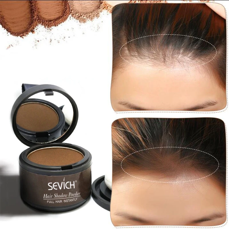 Sevich Hairline Powder 4g Hair Shadow Powder Fluffy Instantly Conceals Natural Root Cover Up Hair Line Powder Hair Loss Product