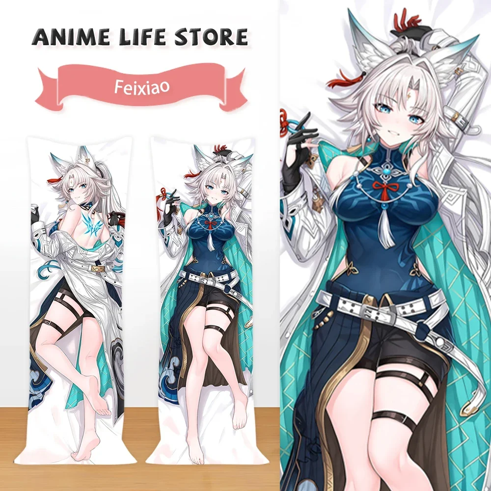 Game Honkai: Star Rail Feixiao Body Dakimakura Cover Hugging Fullbody Pillowcase Anime Otaku Double-Sided Print Cushion Cover