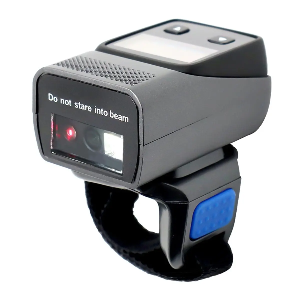 ★♠♥Y859A Hot Sale-Ring Barcode Scanner, Bluetooth Finger QR Code Reader, 1D Laser/2D Mini with Screen Scanning Support, with Scr