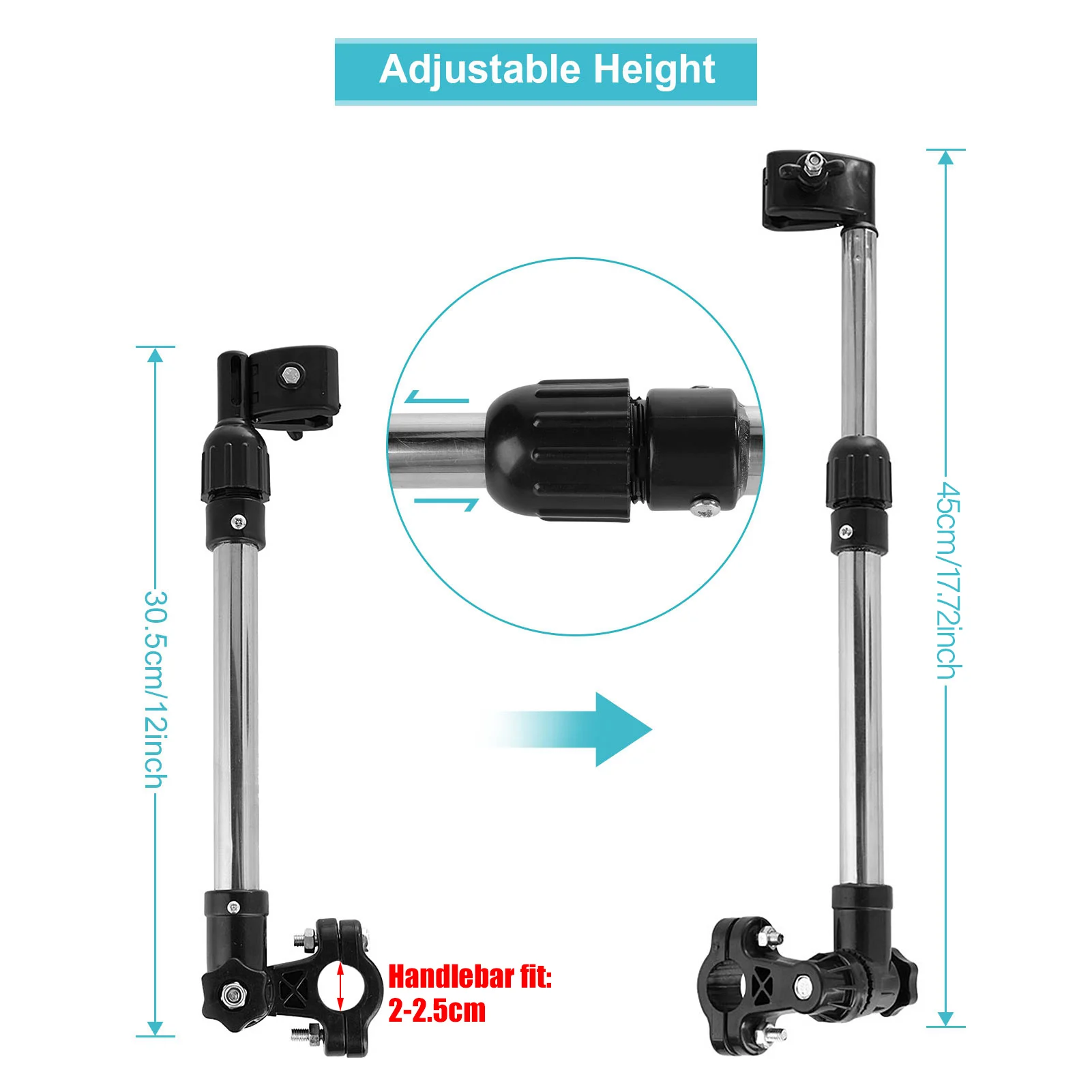 Paraplubak Paraplu Intrekbare beugel Roestvrijstalen kinderwagen MBC Paraplubak Kinderwagen Intrekbare parapluhouder