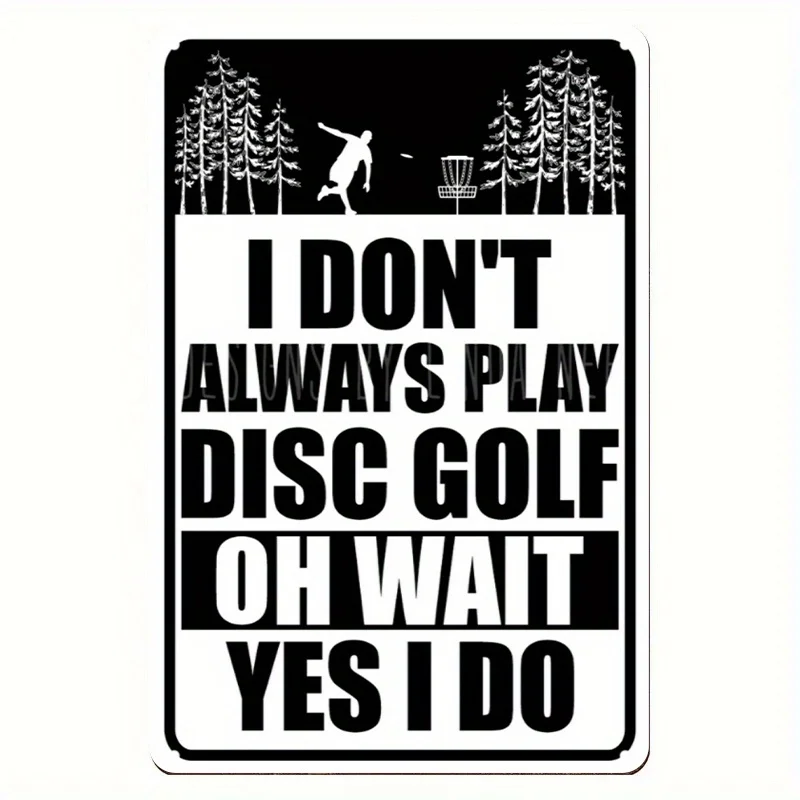2D Plane Design, Fun Disc Golf Metal aluminum Sign 