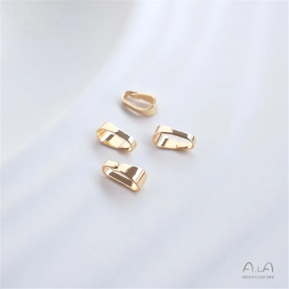 10 pezzi 6x3mm14K placcato oro semi di melone fibbia pendente testa catena gancio di collegamento accessori fai da te