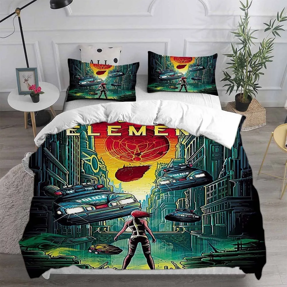 Exquisite 3D Fifth Element Wallpaper Anime Digital Printing Bedding Set Duvet Cover Comforter Bed Youth Kids Girl Boys Gift