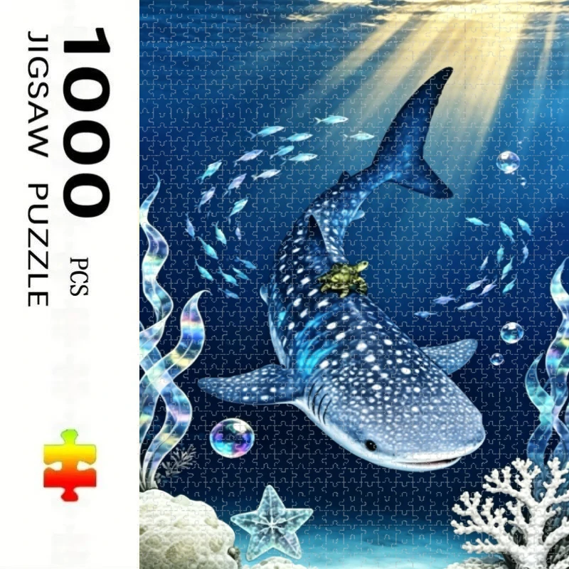 Puzzles de 1000/500 pièces, motif de baleine sous-marine, décoration de la maison, jeux de paysages, jouets éducatifs, cadeaux d'anniversaire