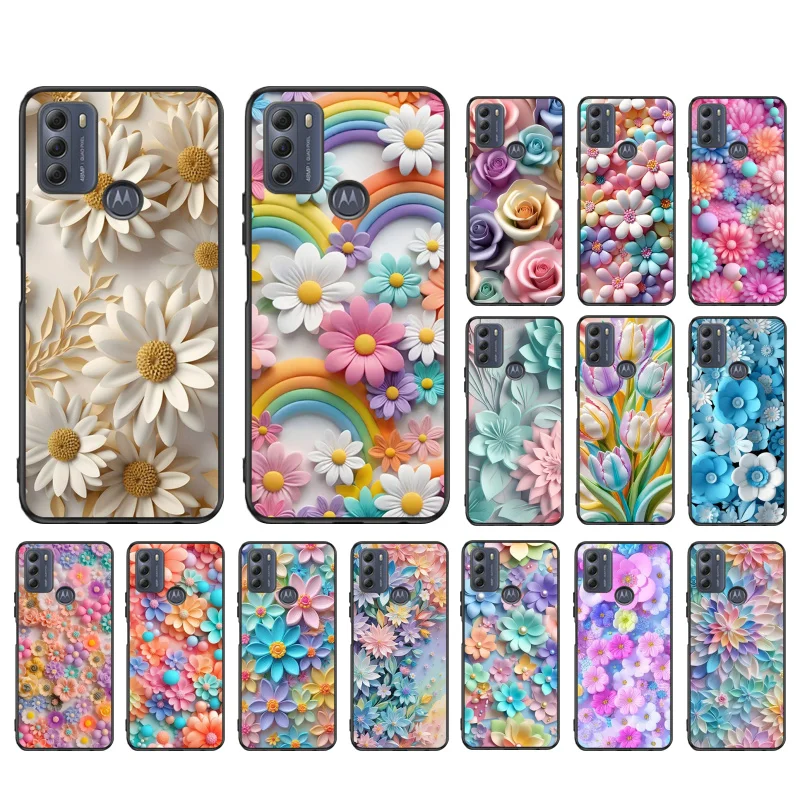 

Flowers Phone Case For Moto G84 G23 G24 G31 G32 G41 G51 G52 G53 G54 G71 G82 G42 G62 G200 G Play G Stylus