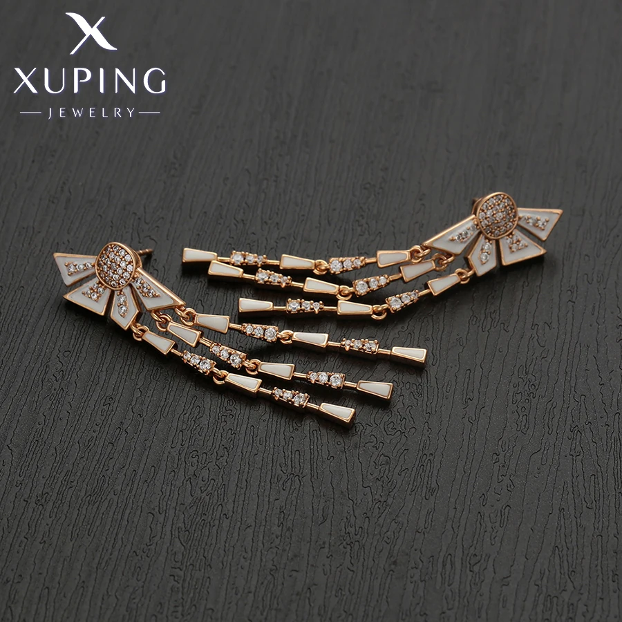 Xuping Jewelry Neu eingetroffene traditionelle Tropfenohrringe mit goldfarben plattierten Ohrringen für Damen, Schmuck, Geschenk, X001053302 – Detail 14