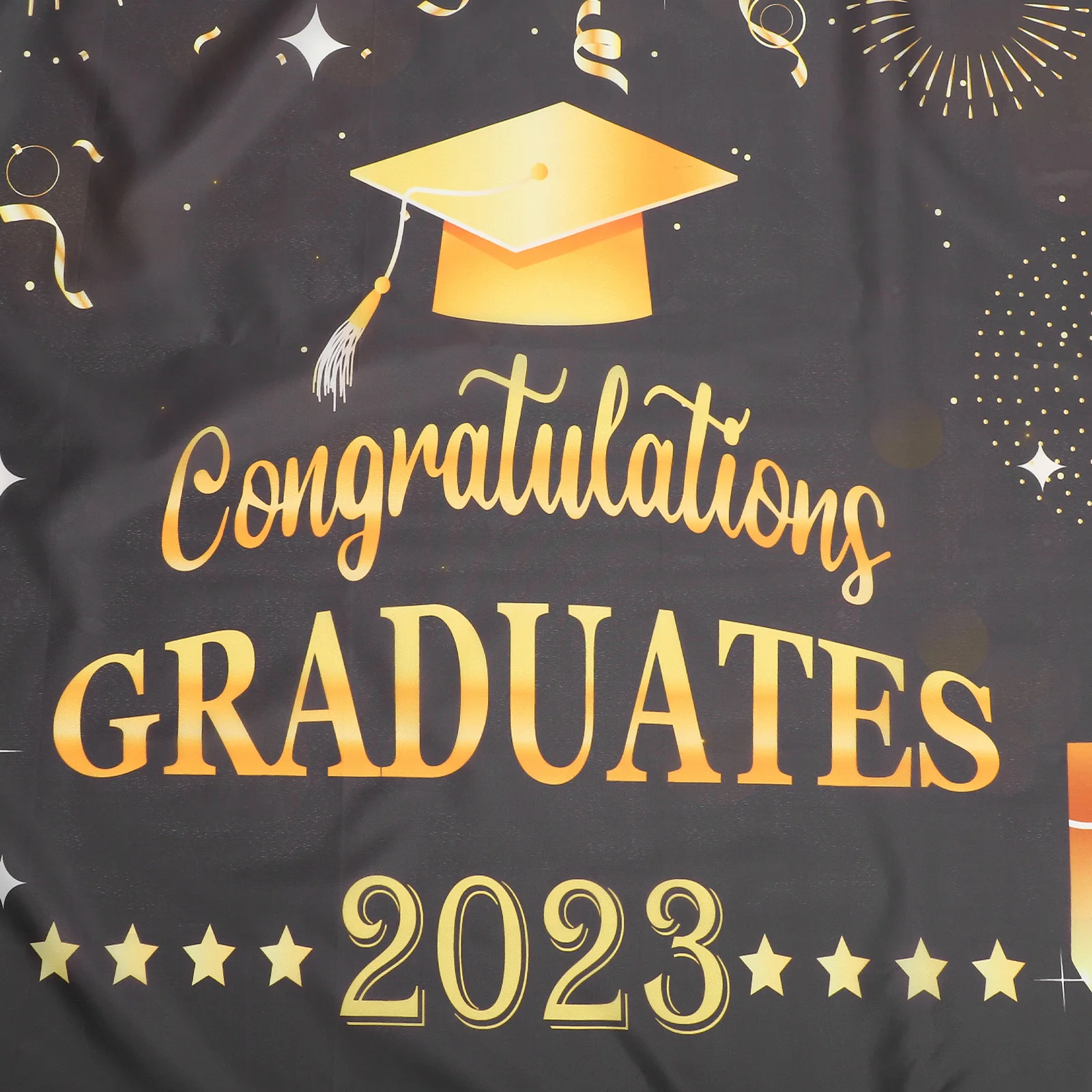 

Graduation Banner Props Backdrop for Decorate Photo Booth Polyester High School Decorations