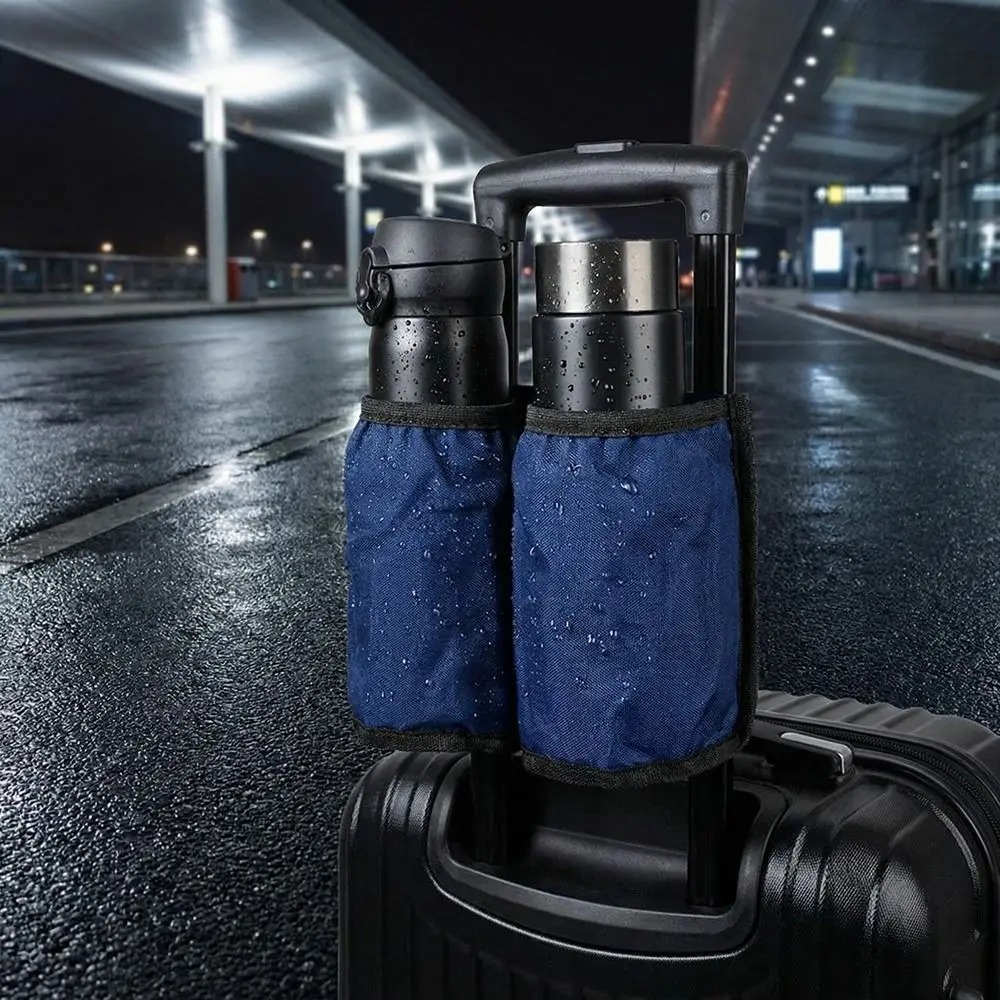 Hands-Free Design Luggage Cup Holder Portable Storage Fits All Handles Suitcase Drink Bag Foldable Space Saving