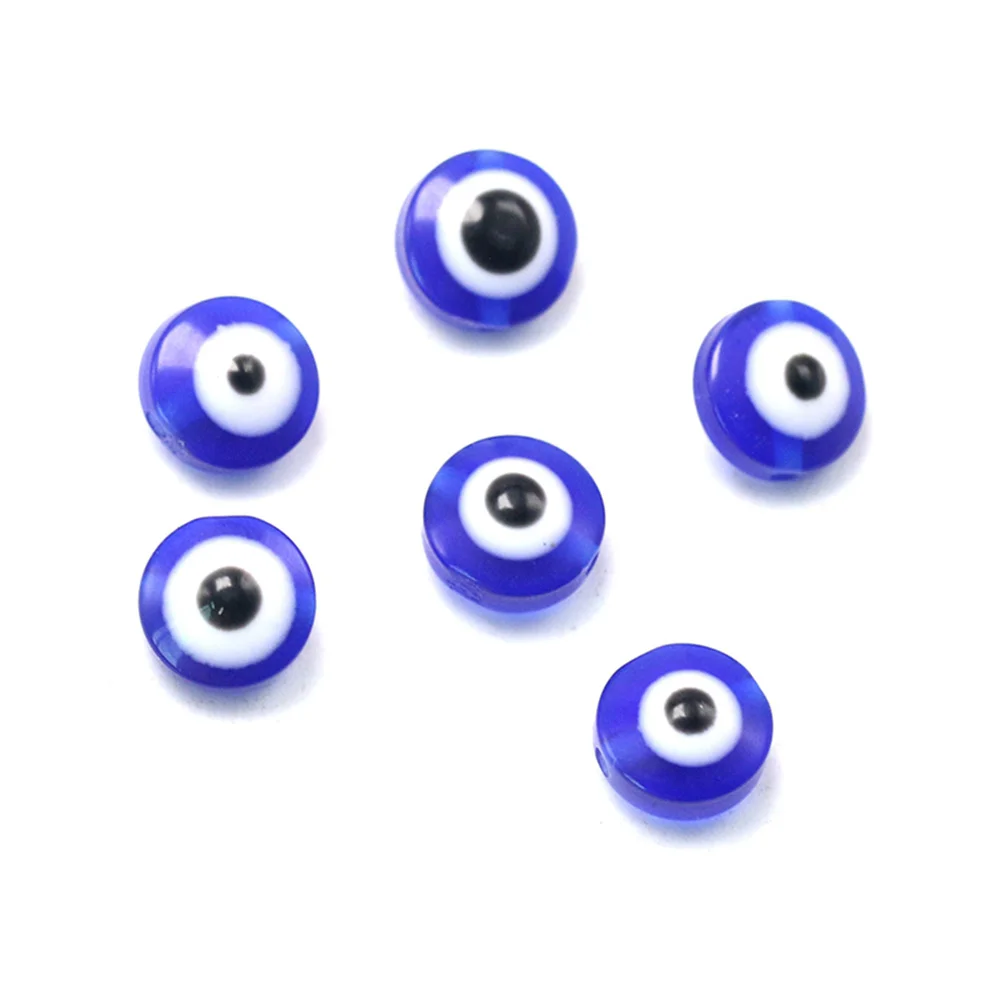 

100 Pcs Evil Eye Bracelet Kit Jewelry Charm Pendant Sticker Charms for Bracelets Blue